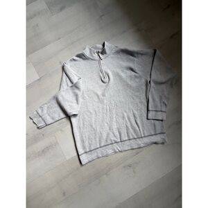 IZOD Quarter-Zip Pullover Gray, Large